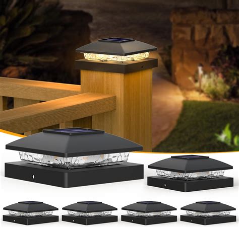 solar deck post lights|(Only 1 PC) Solar Post Lights, Outdoor Fence Post Cap Light Solar post.